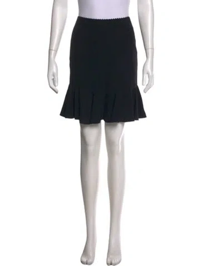 Pre-owned Alexander Mcqueen Wool Mini Skirt In Black