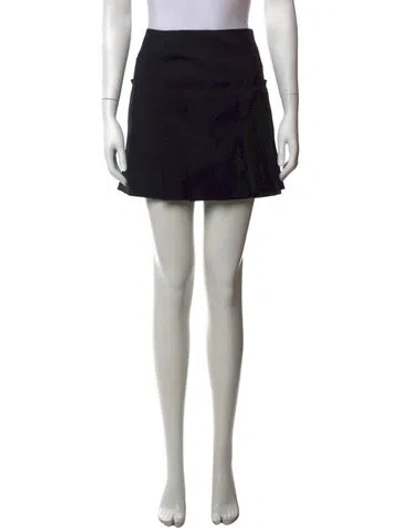 Pre-owned Alexander Mcqueen Wool Mini Skirt In Black