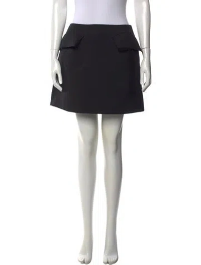 Pre-owned Alexander Mcqueen Wool Mini Skirt In Black