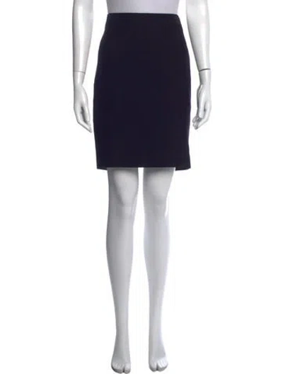 Pre-owned Alexander Mcqueen Wool Mini Skirt In Blue