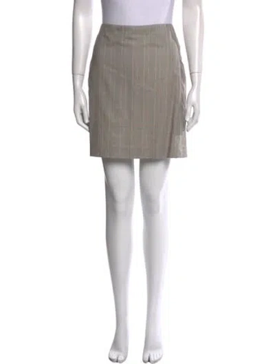 Pre-owned Alexander Mcqueen Wool Mini Skirt In Gray