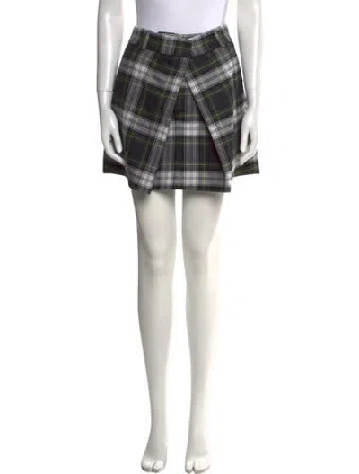 Pre-owned Alexander Mcqueen Wool Mini Skirt In Green