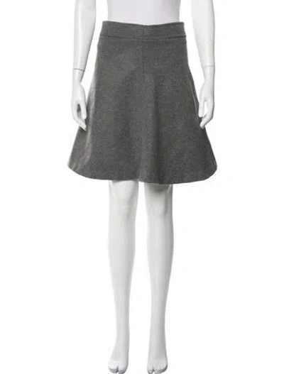 Pre-owned Alexander Mcqueen Wool Mini Skirt In Grey