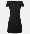 Alexander Mcqueen Mcqueen Puff Cap Sleeve Stretch Wool Minidress In Black
