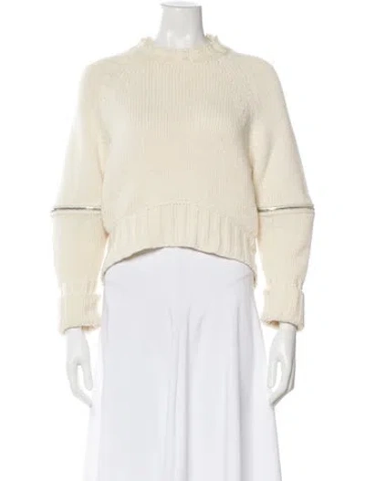 Pre-owned Alexander Mcqueen Wool Mock Neck Sweater In Neutral