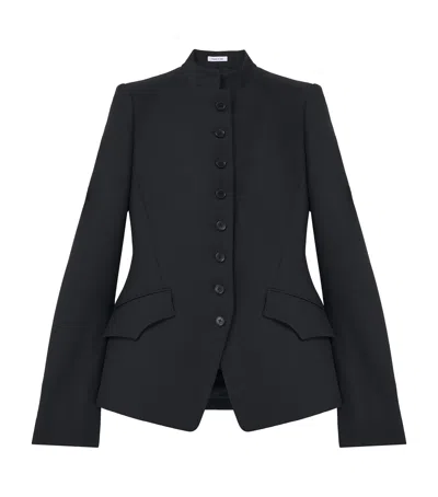 ALEXANDER MCQUEEN WOOL-MOHAIR MILITARY JACKET