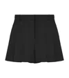 Alexander Mcqueen Wool-mohair Pleated Shorts