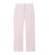 Alexander Mcqueen Wool-mohair Straight Tailored Trousers In Purple