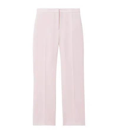 Alexander Mcqueen Wool-mohair Straight Tailored Trousers In Purple