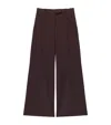 Alexander Mcqueen Wool-mohair Wide-leg Trousers In Purple