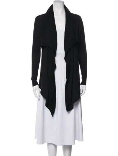 Pre-owned Alexander Mcqueen Wool Open Front Sweater In Black