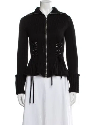 Pre-owned Alexander Mcqueen Wool Open Front Sweater In Multi