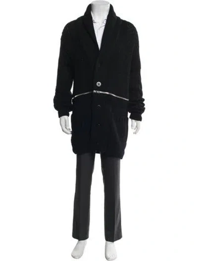 Pre-owned Alexander Mcqueen Wool Overcoat In Black