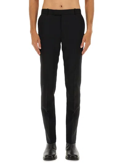 Alexander Mcqueen Tailored Slim Fit Trousers Pockets In Black