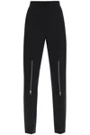 Alexander Mcqueen 4-pocketed Wool Pants With Knee Zips In Black