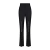 Alexander Mcqueen Wool Flared Pants In Black