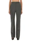 Alexander Mcqueen Straight-leg Tailored Pants With Subtle Check Pattern In Gray