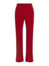 Alexander Mcqueen Stretch Wool Gabardine Trousers In Red