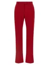 Alexander Mcqueen Stretch Wool Gabardine Trousers In Red