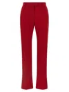Alexander Mcqueen Stretch Wool Gabardine Trousers In Red