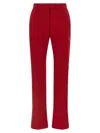 Alexander Mcqueen Stretch Wool Gabardine Trousers In Red