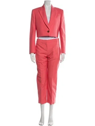 Pre-owned Alexander Mcqueen Wool Pantsuit In Pink