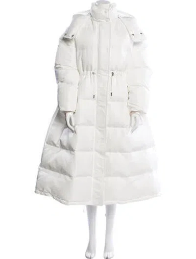 Pre-owned Alexander Mcqueen Wool Parka In White