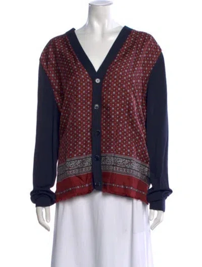 Pre-owned Alexander Mcqueen Wool Patterned Sweater In Blue