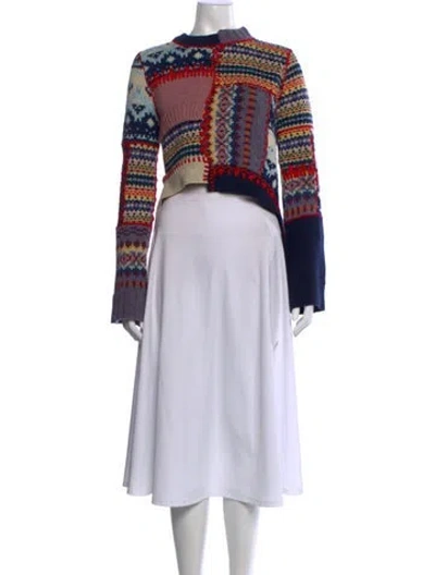 Pre-owned Alexander Mcqueen Wool Patterned Top In Multi