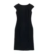 Alexander Mcqueen Wool Pencil Mini Dress In Black