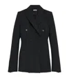 Alexander Mcqueen Wool Pinstripe Blazer In Black