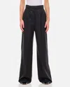 Alexander Mcqueen Navy Blue Pinstripe Tailored Wool Trousers In Blue