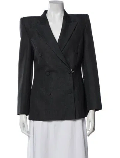 Pre-owned Alexander Mcqueen Wool Plaid Print Blazer W/ Tags In Black