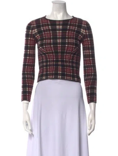 Pre-owned Alexander Mcqueen Wool Plaid Print Sweater In Black