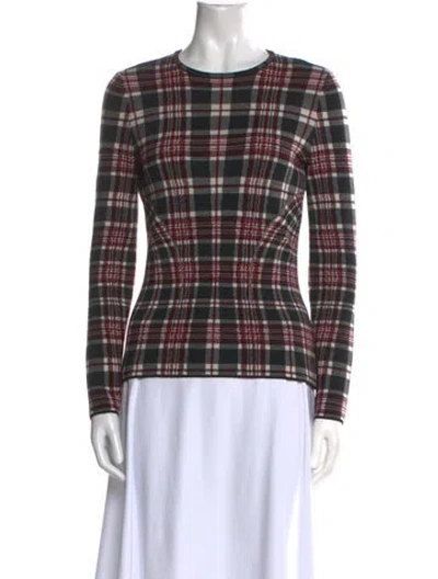 Pre-owned Alexander Mcqueen Wool Plaid Print Sweater In Multi