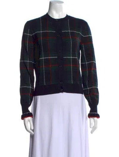 Pre-owned Alexander Mcqueen Wool Plaid Print Sweater W/ Tags In Black