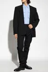 Alexander Mcqueen Wool Pleat-front Trousers In Black