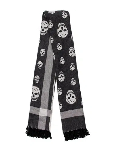 Pre-owned Alexander Mcqueen Wool Printed Scarf