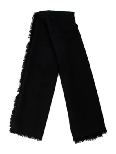 Pre-owned Alexander Mcqueen Wool Printed Scarf In Black