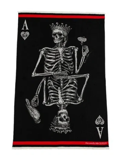 Pre-owned Alexander Mcqueen Wool Printed Scarf In Multi