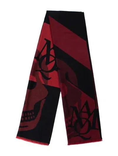 Pre-owned Alexander Mcqueen Wool Printed Scarf In Multi
