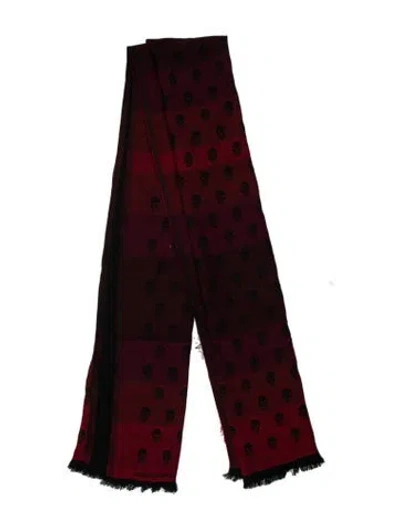 Pre-owned Alexander Mcqueen Wool Printed Scarf In Multi