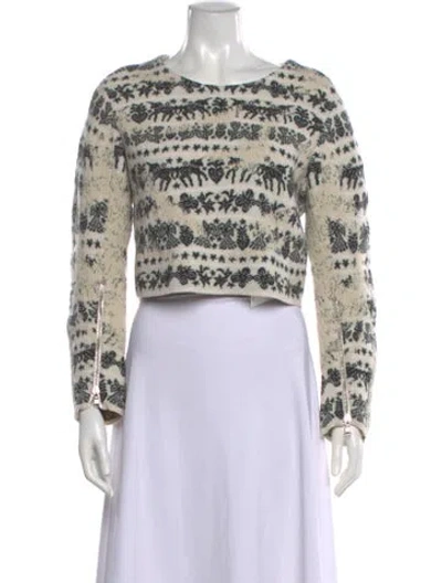 Pre-owned Alexander Mcqueen Wool Printed Sweater In Neutral