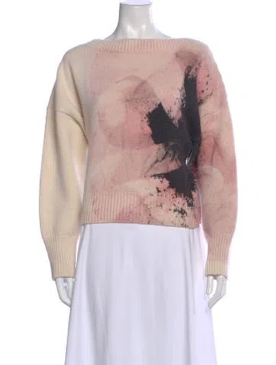 Pre-owned Alexander Mcqueen Wool Printed Sweater In Pink