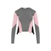 Alexander Mcqueen Black White Pink Wool Pullover In Black