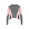 Alexander Mcqueen Black White Pink Wool Pullover In Black