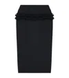 Alexander Mcqueen Buttoned Lace-trimmed Wool Pencil Skirt In Black
