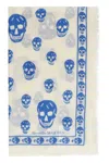Alexander Mcqueen Skull Scarf In Light Wool