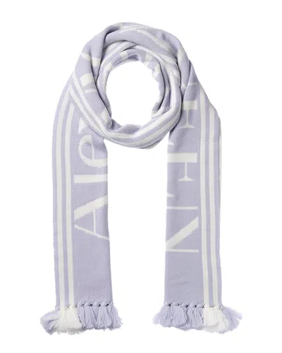 Alexander Mcqueen Wool Scarf In Blue