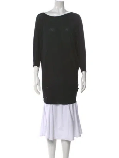 Pre-owned Alexander Mcqueen Wool Scoop Neck Sweater In Black